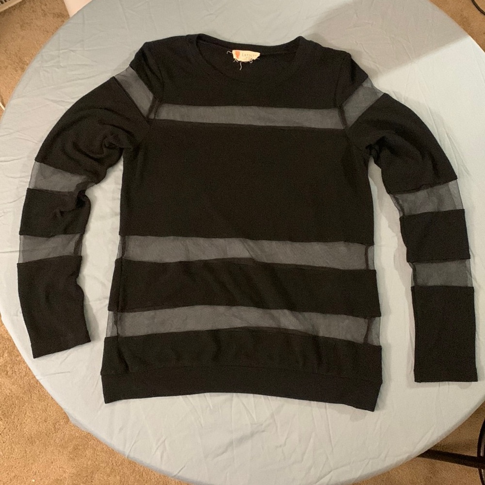 L’Atiste | Mesh Stripped Sweater